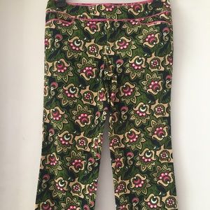 EUC Lilly Pulitzer corduroy cropped Nutty Professor pants 6